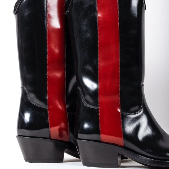 Calvin Klein 205W39NYC Black Steel Toe Western Boots - Picture 8 of 11